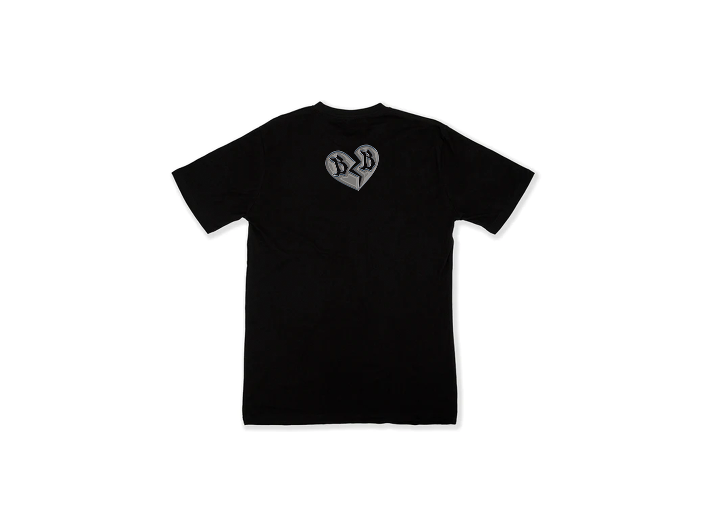 HEART LOGO T-SHIRT BLACK-GREY
