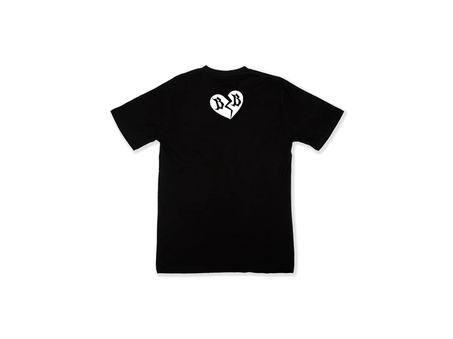 HEART LOGO T-SHIRT BLACK-WHITE